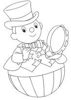 coloriage monsieur culbuto joue du tambourin